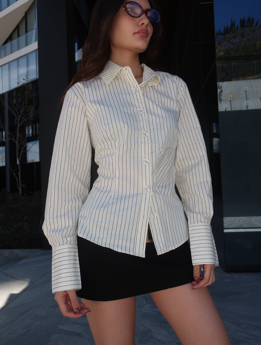 Blusa Tailored Stripe