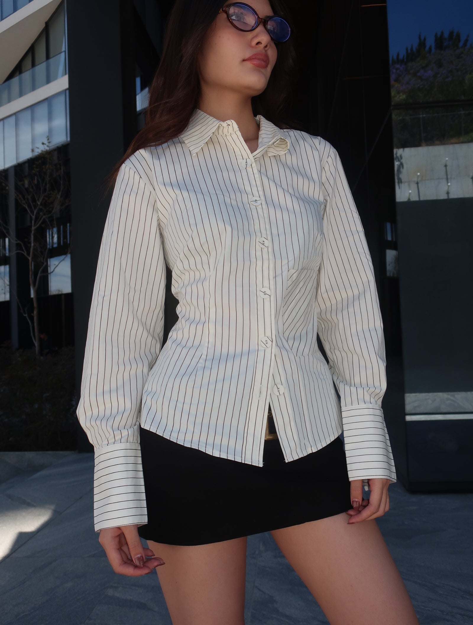 Blusa Tailored Stripe