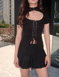 Kass lace up top