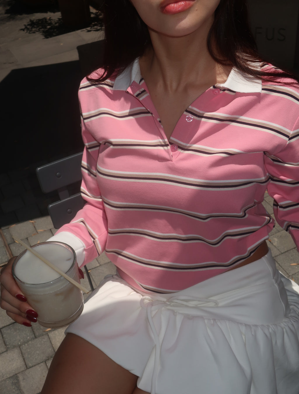 White cotton bubble skirt