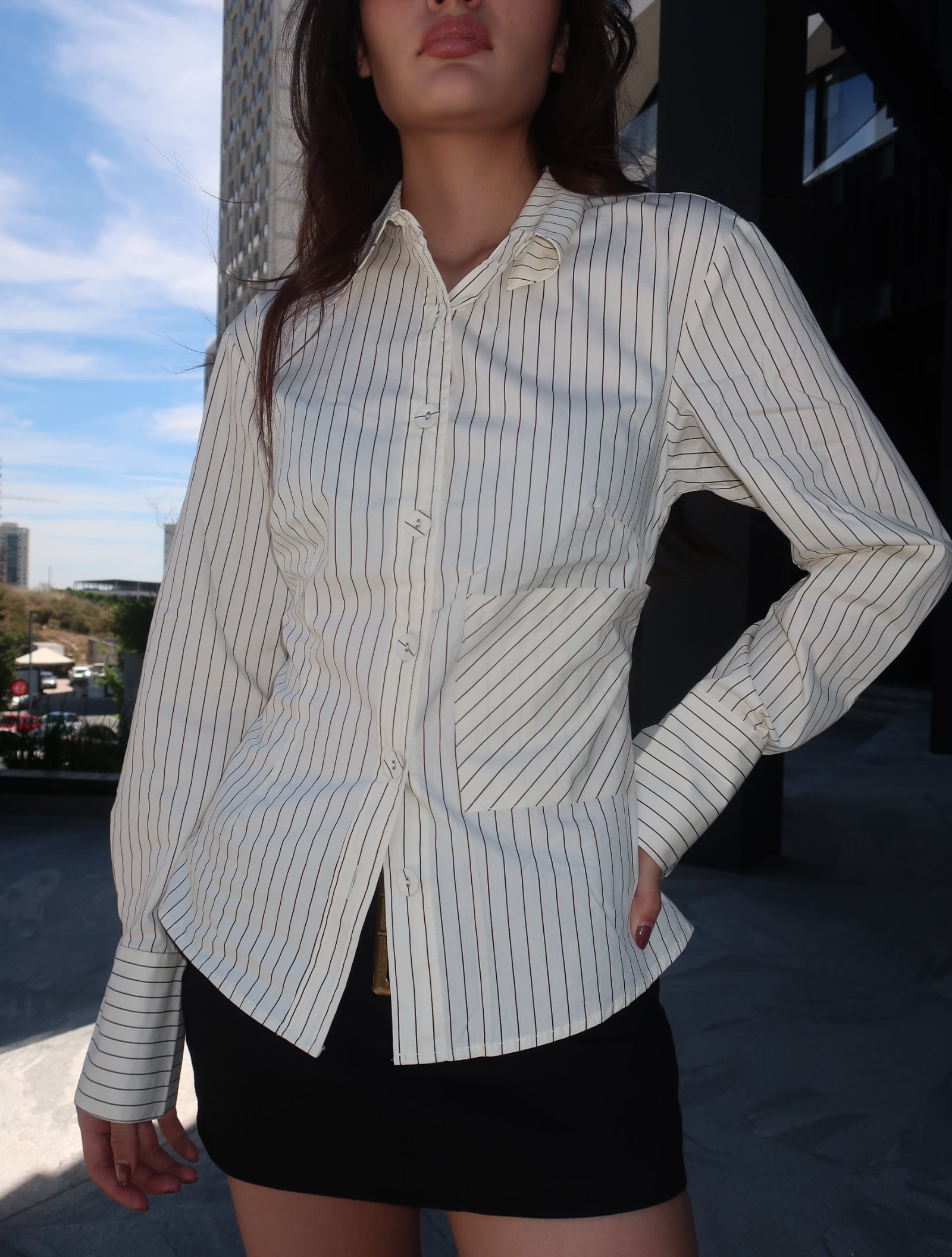Blusa Tailored Stripe