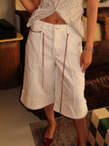 Bermudas white denim