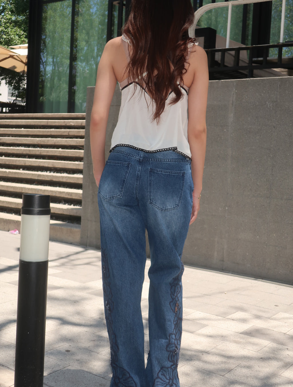 Flower jeans