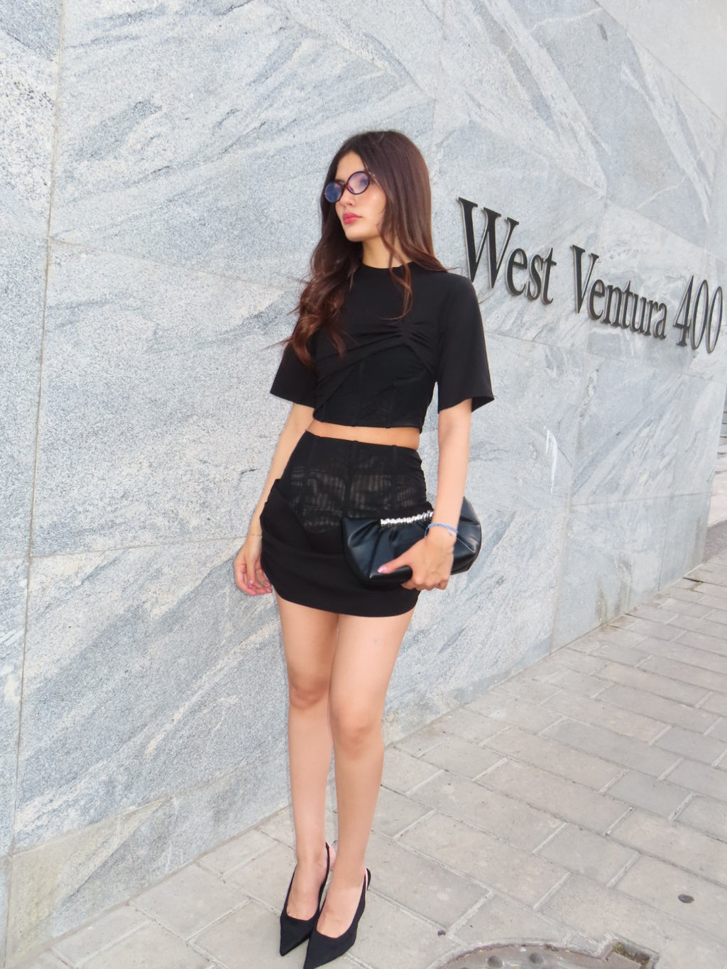 Raven Mesh skirt set