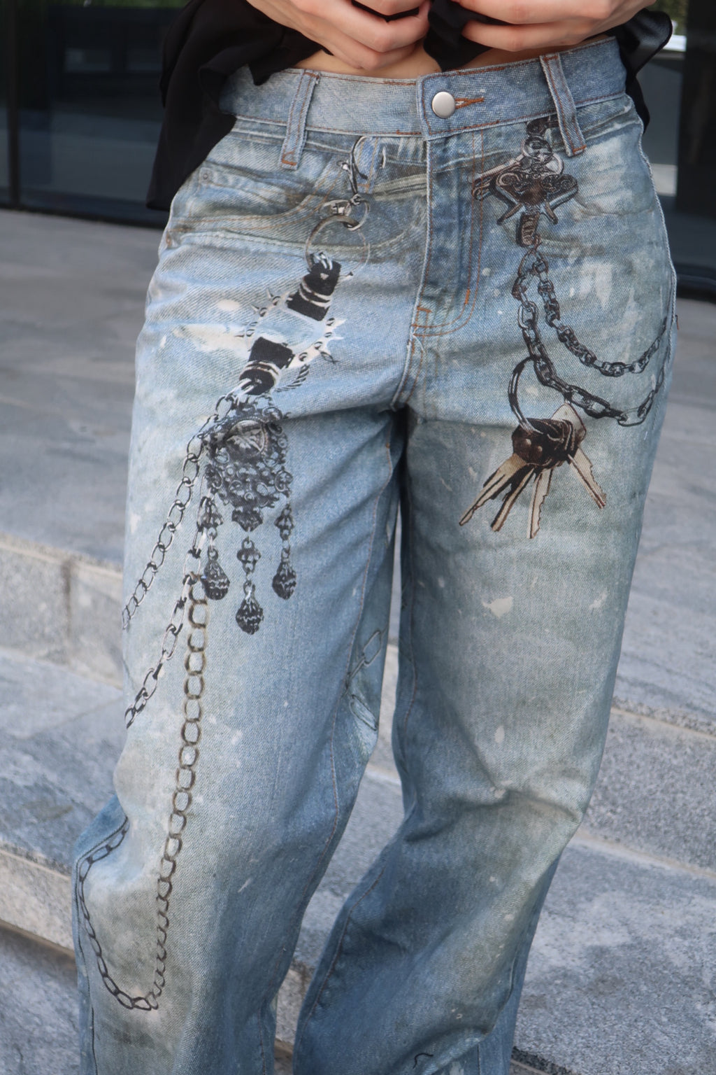 Jeans Wide Leg Vintage - keychain