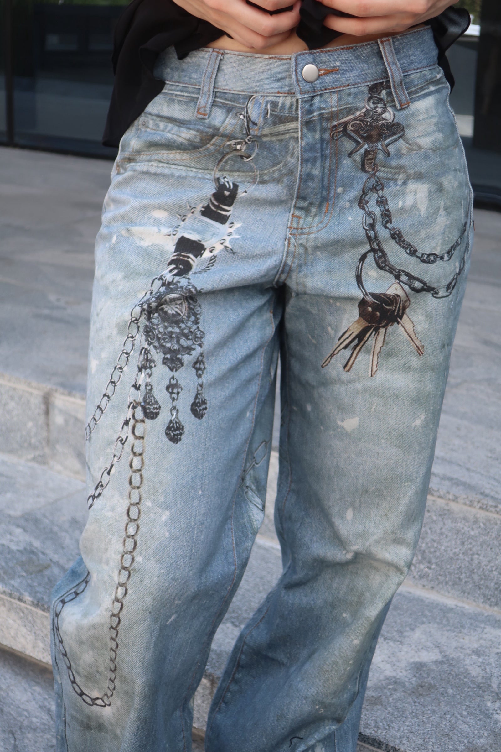Jeans Wide Leg Vintage - keychain
