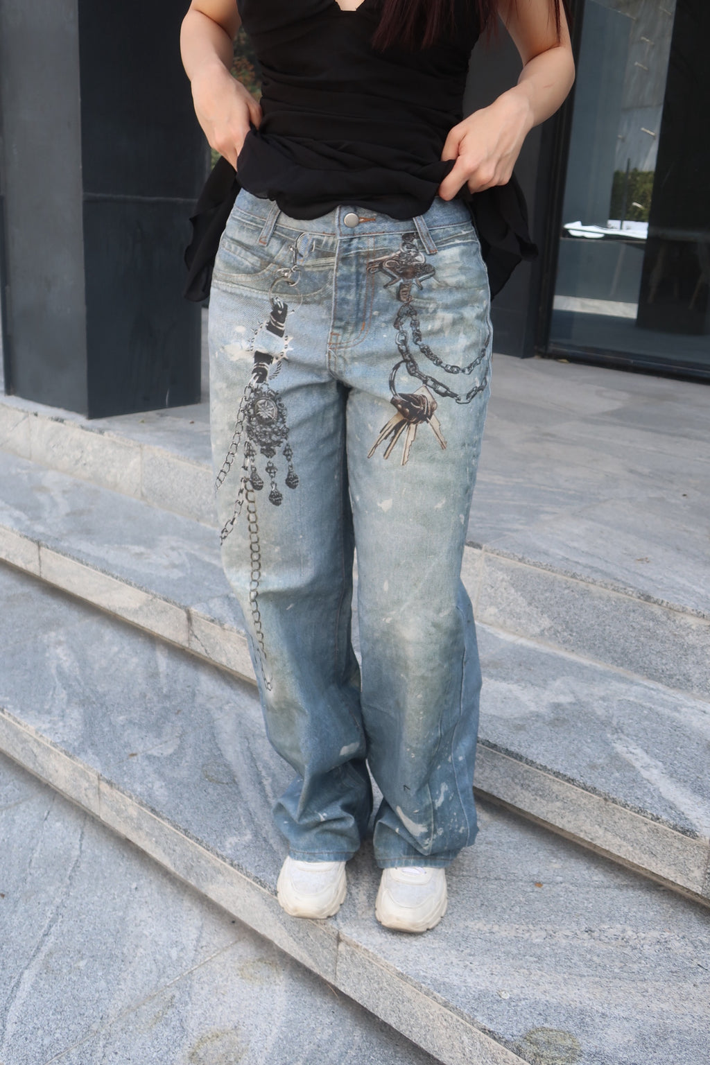Jeans Wide Leg Vintage - keychain