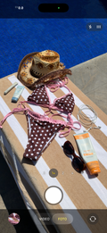 Brown polka dot bikini
