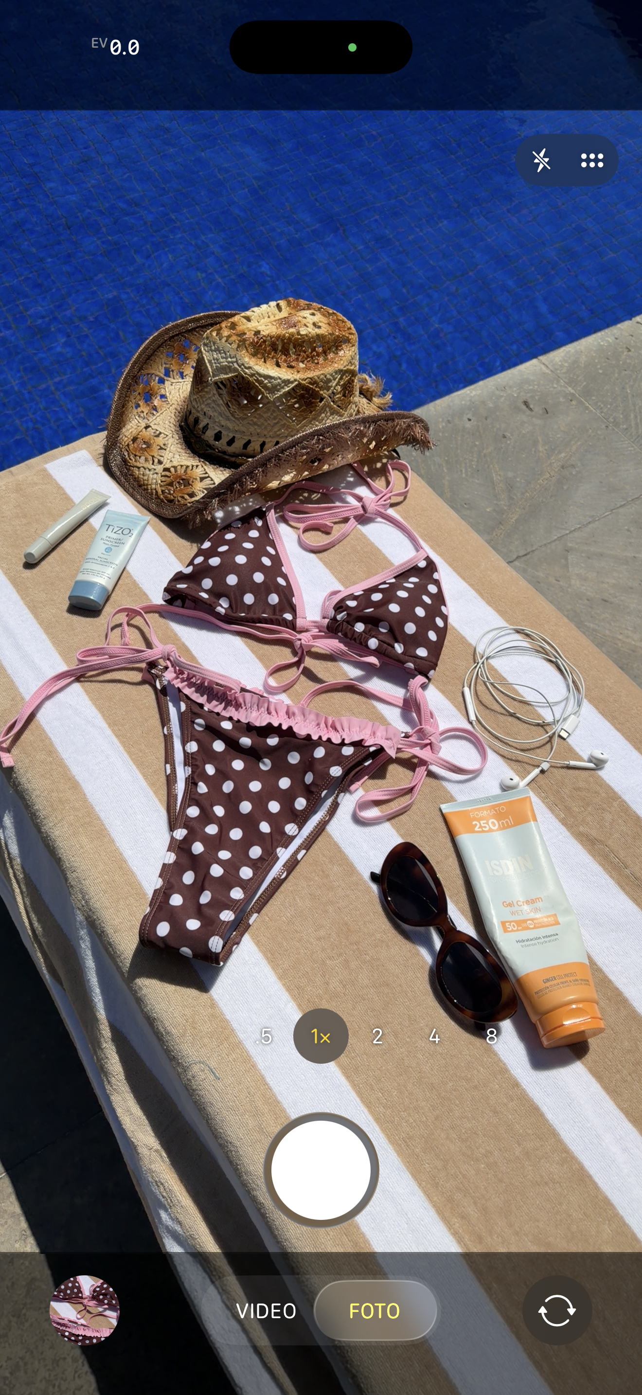 Brown polka dot bikini